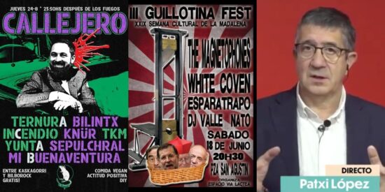 Patxi L&oacute;pez, locuaz con el apaleamiento del mu&ntilde;eco de Pedro S&aacute;nchez, silente con las amenazas a otros dirigentes pol&iacute;ticos.