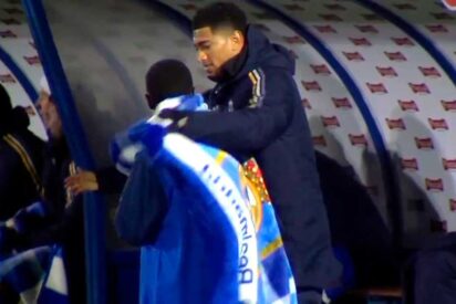 Arandina-Real Madrid: El bello gesto de Jude Bellingham con un ni&ntilde;o recogepelotas 'muerto de fr&iacute;o'