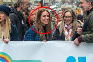 Itziar Itu&ntilde;o en la manifestaci&oacute;n proetarra. 