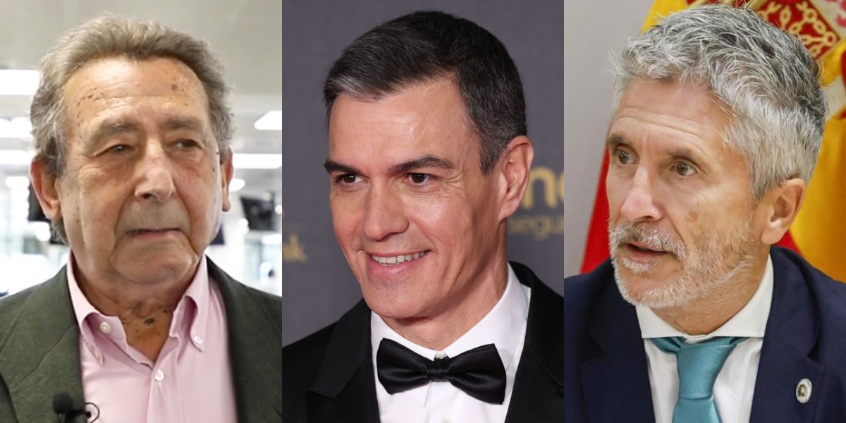 Alfonso Uss&iacute;a, Pedro S&aacute;nchez y Fernando Grande-Marlaska.