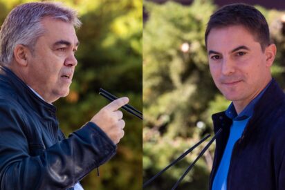 Santos Cerdán y Juan Lobato.