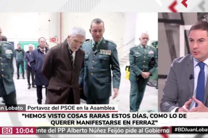 Juan Lobato, entrevistado en Telemadrid.