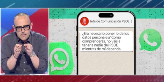 Risto Mejide y el mensaje enviado por el jefe de comunicación del PSOE.