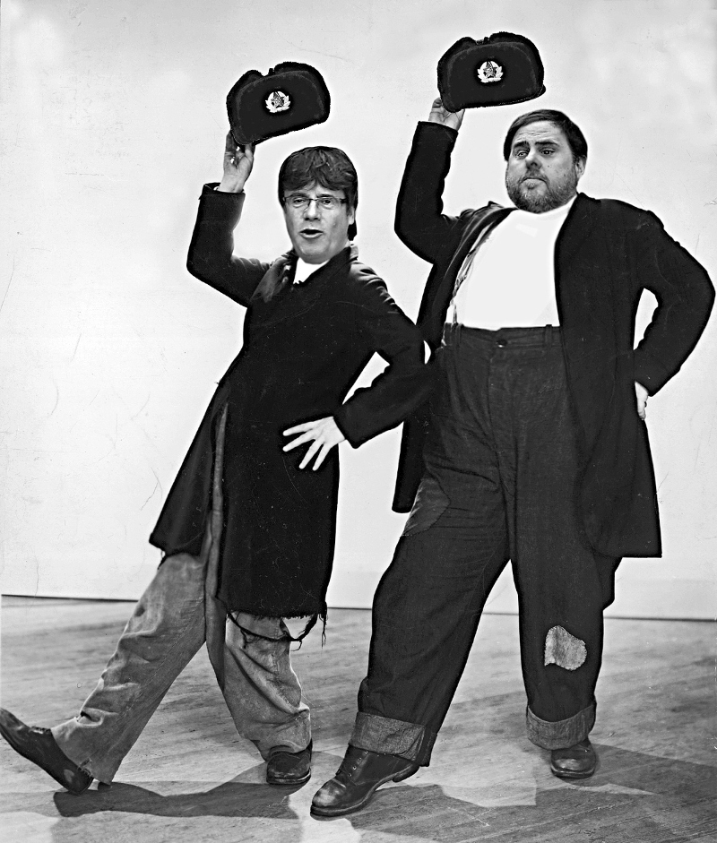 Puchigate: Puigdemont (JUNTS) y Junqueras (ERC)