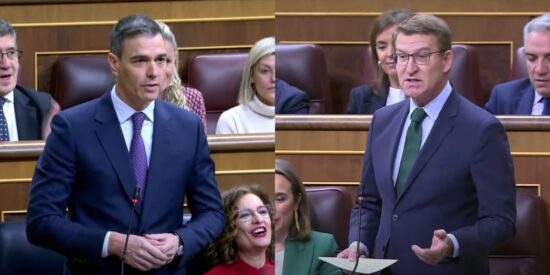 Pedro S&aacute;nchez y Alberto N&uacute;&ntilde;ez Feij&oacute;o.
