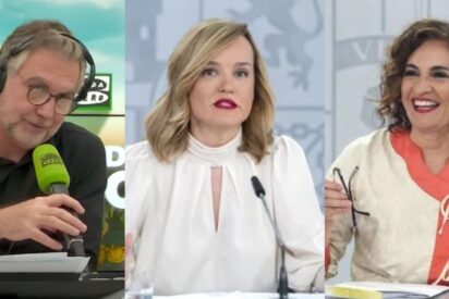 Carlos Alsina, Pilar Alegría y María Jesús Montero.