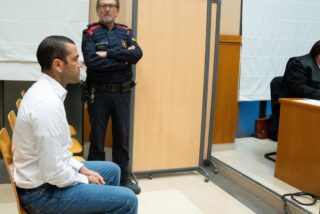 Dani Alves durante una de las sesiones del juicio.