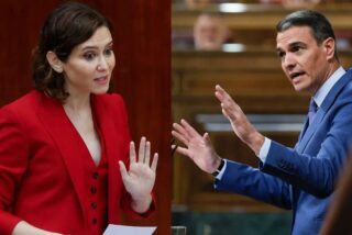 Isabel D&iacute;az Ayuso y Pedro S&aacute;nchez.
