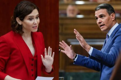 Isabel D&iacute;az Ayuso y Pedro S&aacute;nchez.