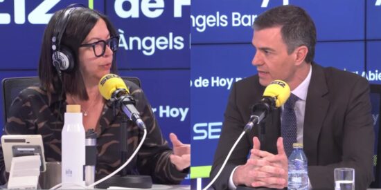 Àngels Barceló y Pedro Sánchez.