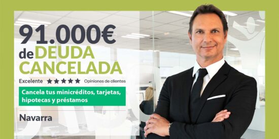 Repara tu Deuda Abogados cancela 91.000&euro; en Pamplona (Navarra) con la Ley de Segunda Oportunidad