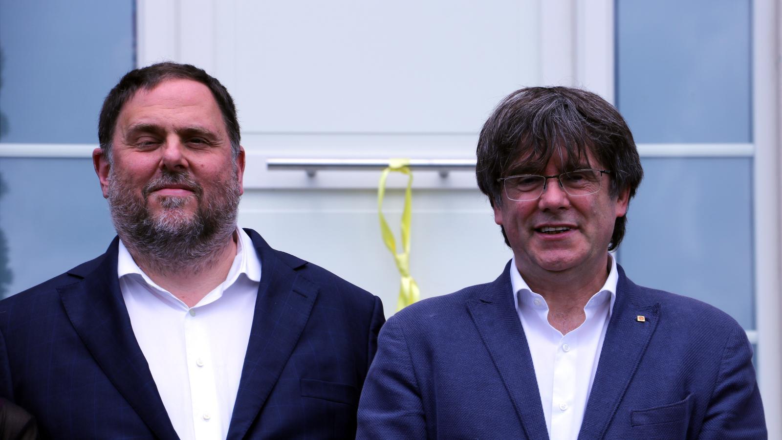 Oriol Junqueras y Carles Puigdemont.