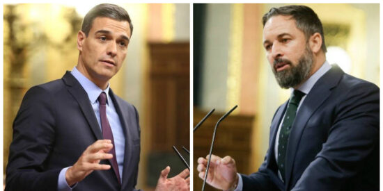 Pedro S&aacute;nchez y Santiago Abascal.