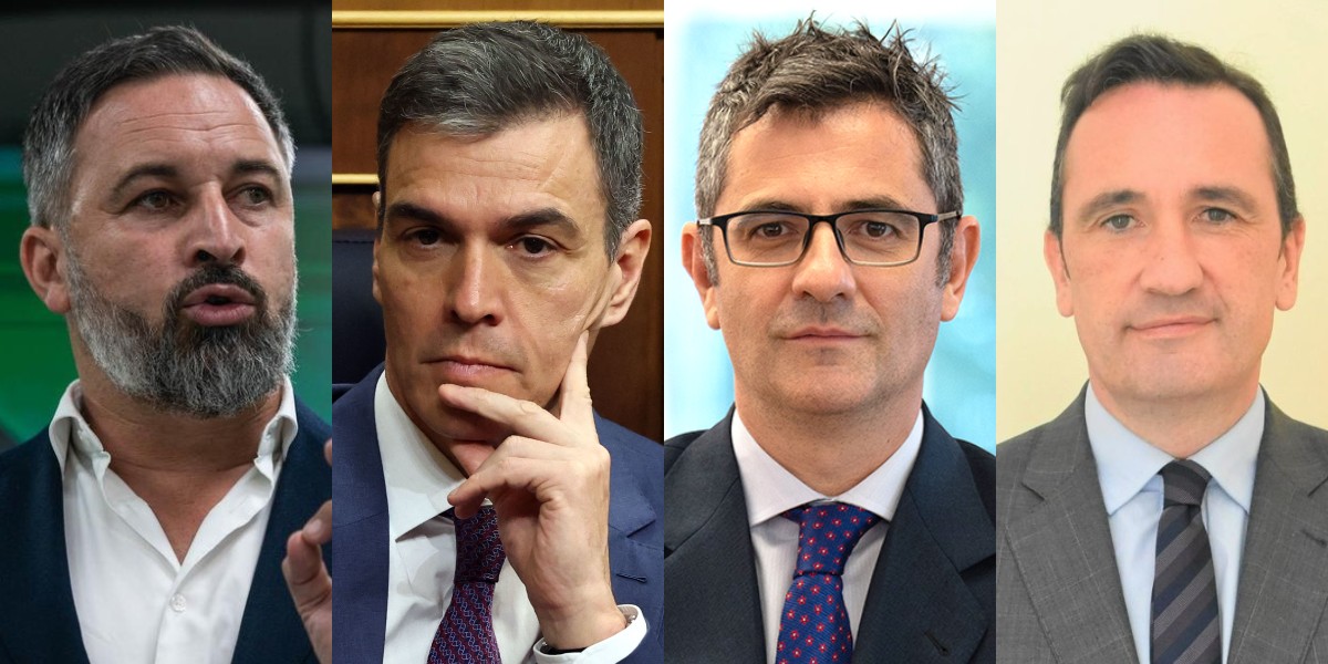 Santiago Abascal, Pedro S&aacute;nchez, F&eacute;lix Bola&ntilde;os y David Vilas.