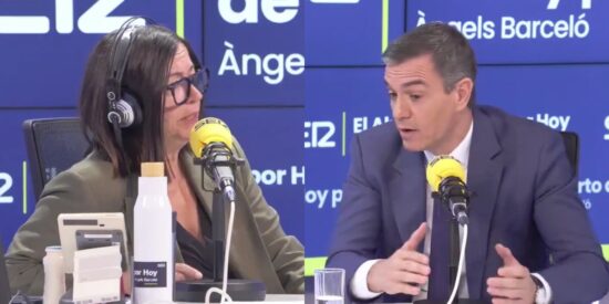 Àngels Barceló y Pedro Sánchez.