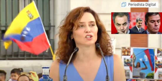 Ayuso: "Zapatero y S&aacute;nchez apoyan al tirano y tienen mucho que callar en Venezuela"