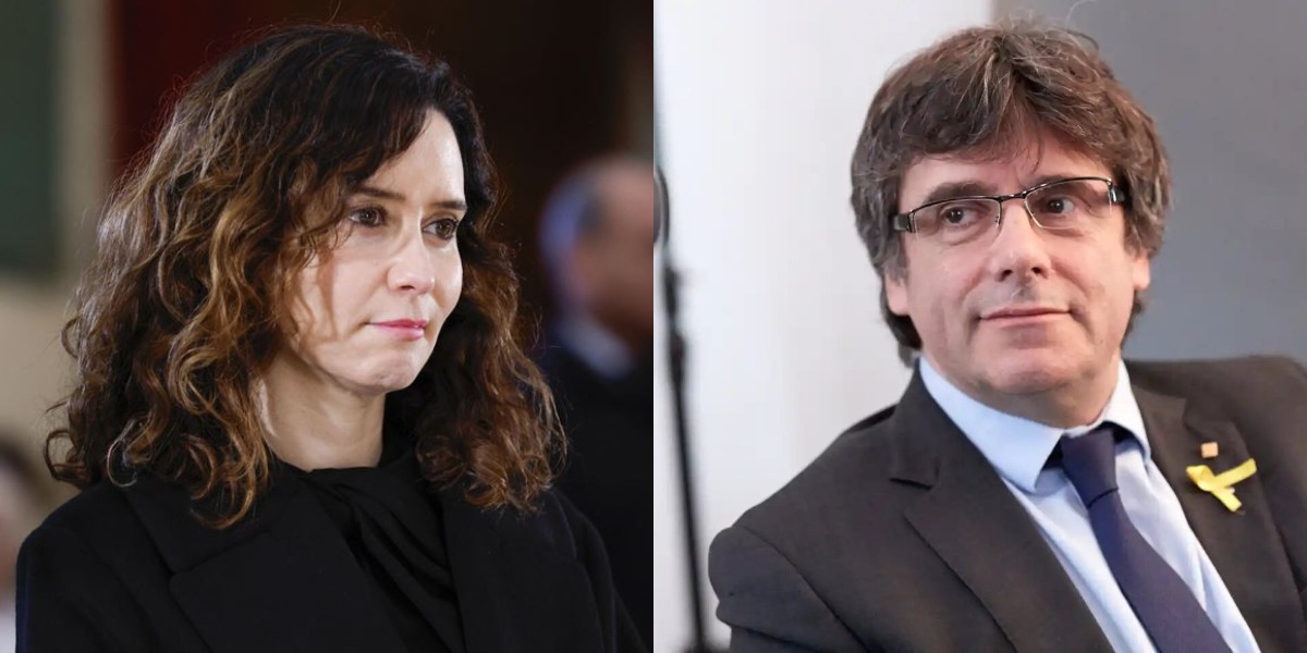 Isabel D&iacute;az Ayuso y Carles Puigdemont.