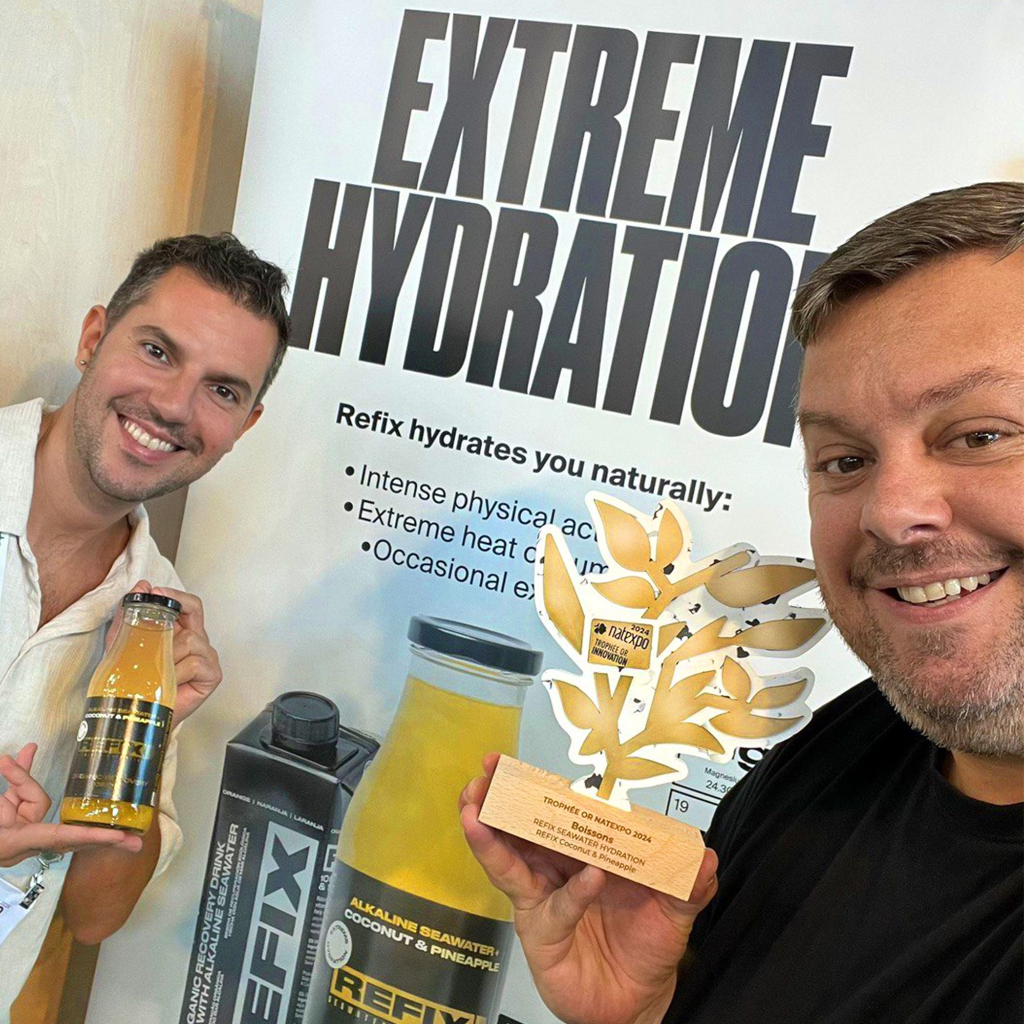 REFIX recibe el Premio Oro a la Innovaci&oacute;n en Natexpo 2024 por su bebida sabor Coco-Pi&ntilde;a