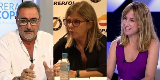 Carlos Herrera, Esther Palomera y Ana Pardo de Vera.