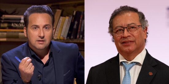 Iker Jiménez y Gustavo Petro.