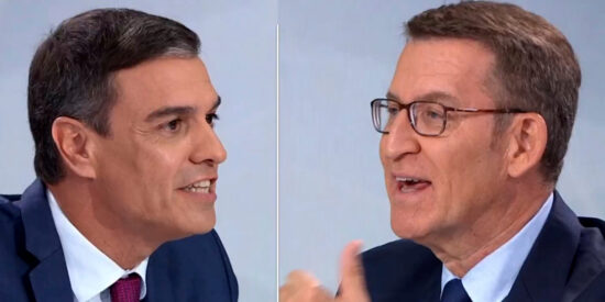 Pedro Sánchez (PSOE) y Alberto Núñez Feijóo (PP)