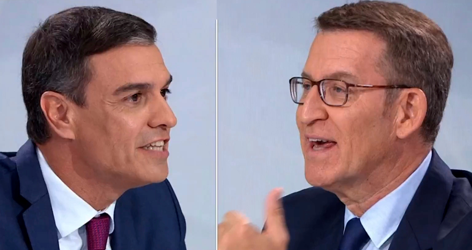 Pedro Sánchez (PSOE) y Alberto Núñez Feijóo (PP)