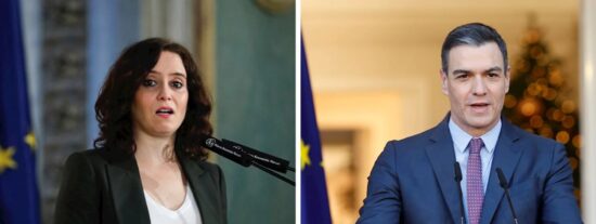 Isabel D&iacute;az Ayuso y Pedro S&aacute;nchez.