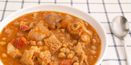 Receta: callos con garbanzos