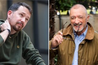 Pablo Iglesias y Arturo P&eacute;rez-Reverte.