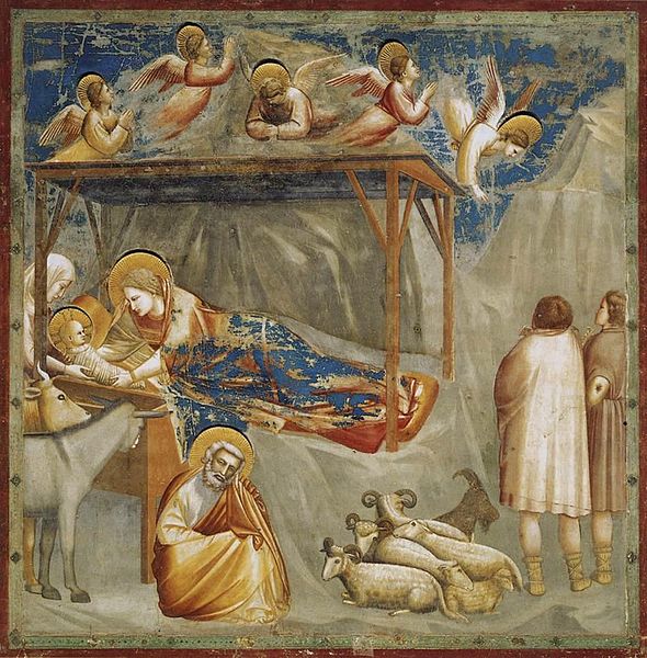 "La Natividad" de Giotto di Bondone, pintada alrededor de 1305