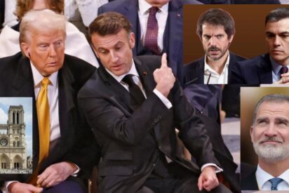 Trump y Macron en Notre Dame y los ausentes Sánchez, Urtasun y el Rey Felipe VI