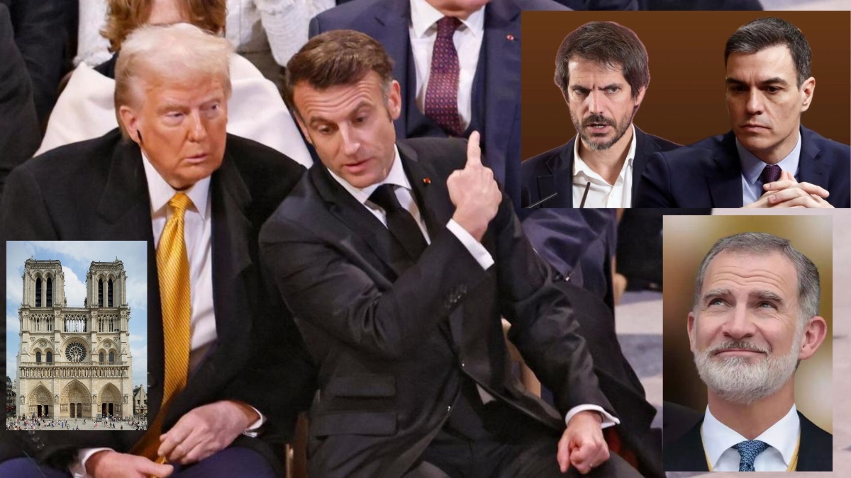 Trump y Macron en Notre Dame y los ausentes S&aacute;nchez, Urtasun y el Rey Felipe VI
