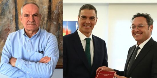 Antonio Caño, Pedro Sánchez y Álvaro García Ortiz.