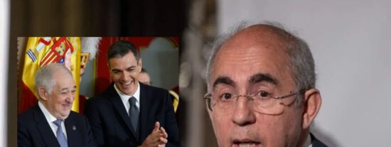 Cándido Conde Pumpido, Pedro Sánchez y Francisco Rosell