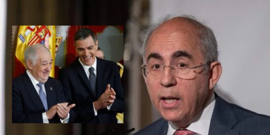 Cándido Conde Pumpido, Pedro Sánchez y Francisco Rosell