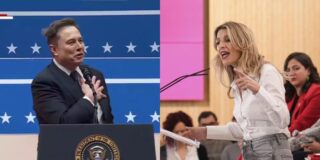 Elon Musk y Yolanda Díaz.
