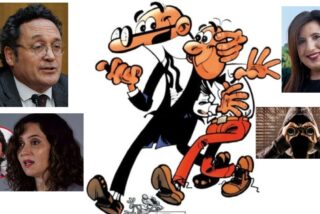 El fiscal Garc&iacute;a Ort&iacute;z, Ayuso y su novio, la abogada Guadalupe S&aacute;nchez.