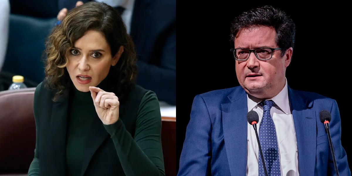Isabel D&iacute;az Ayuso y &Oacute;scar L&oacute;pez.
