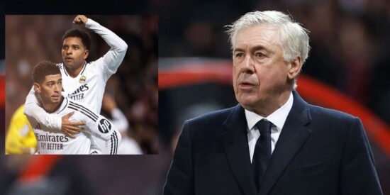 Jude Bellingham, Rodrygo y Ancelotti (REAL MADRID)