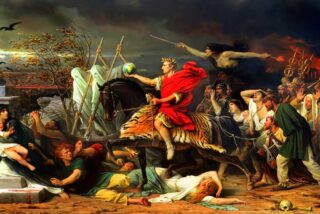 Julio César cruzando el Rubicon, de Adolphe Yvon