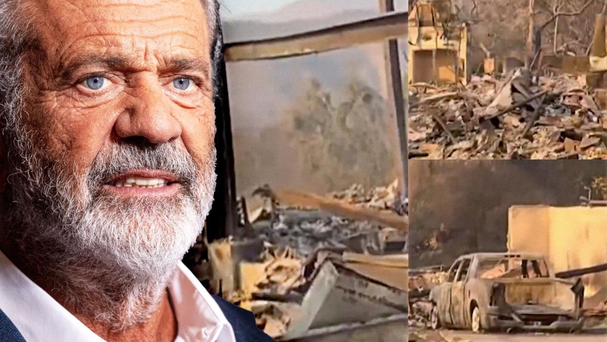 Mel Gibson y su mansión arrasa por el fuego en Los Angeles