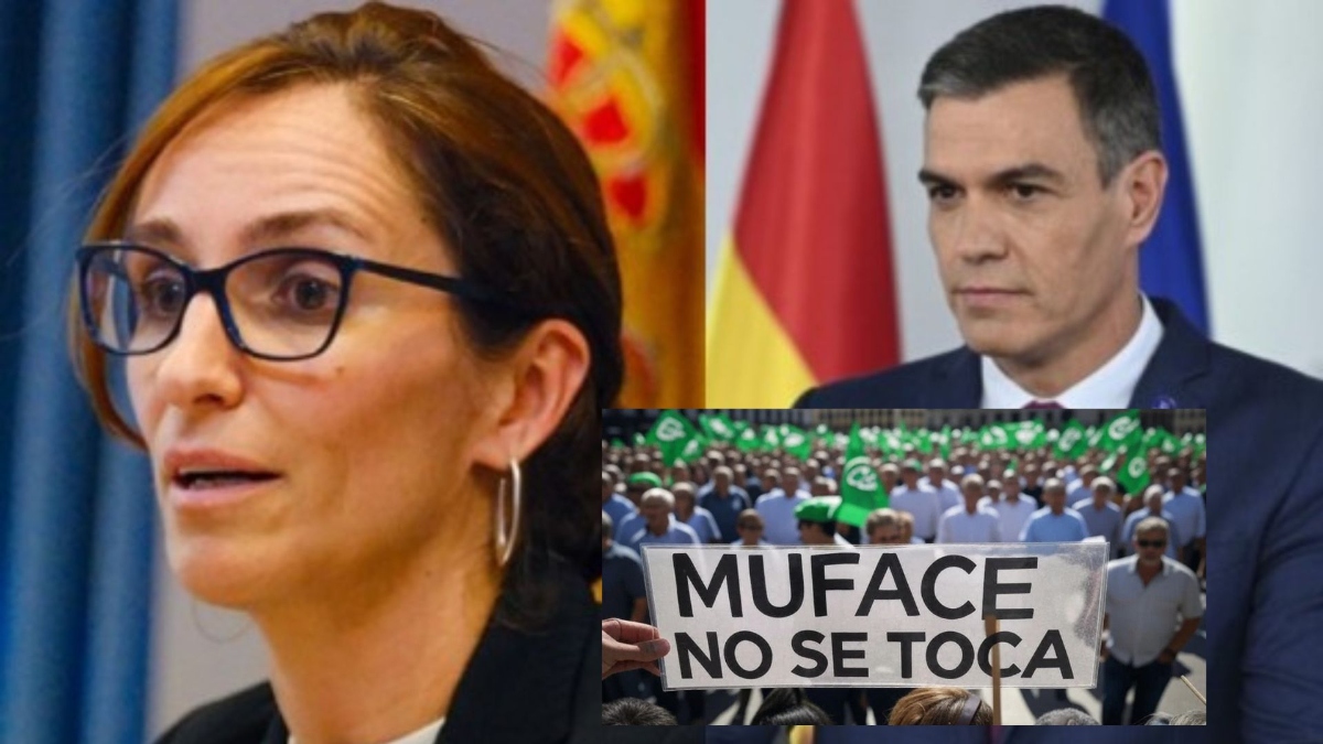Mónica García (SUMAR), Pedro Sánchez (PSOE) y los funcionarios perjudicados de MUFACE