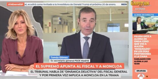 El exsocialista Tom&aacute;s G&oacute;mez incendia el plat&oacute; de &lsquo;Espejo P&uacute;blico&rsquo; al se&ntilde;alar lo m&aacute;s pestilente del fiscal general sanchista imputado