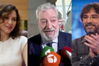 Isabel D&iacute;az Ayuso, Miguel &Aacute;ngel Rodr&iacute;guez y Jordi &Eacute;vole.