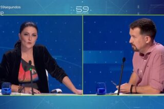 Macarena Olona y Pablo Iglesias.