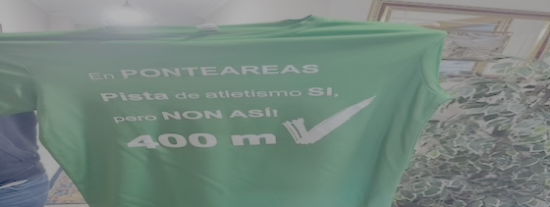 El Concello de Ponteareas, arde en solidaridad con el deporte.