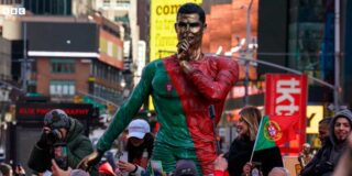 Cristiano Ronaldo 'inmortalizado' en Times Square
