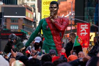 Cristiano Ronaldo 'inmortalizado' en Times Square
