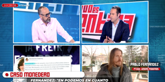 Risto y Chicote retratan en directo al podemita Pablo Fernández por el caso Monedero: “Todos lo sabían”