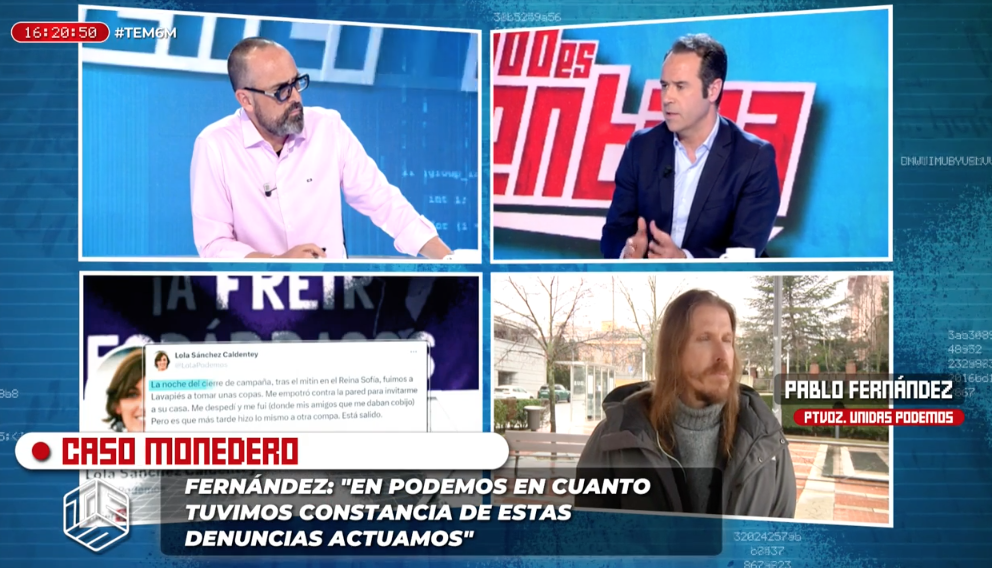 Risto y Chicote retratan en directo al podemita Pablo Fern&aacute;ndez por el caso Monedero: &ldquo;Todos lo sab&iacute;an&rdquo;